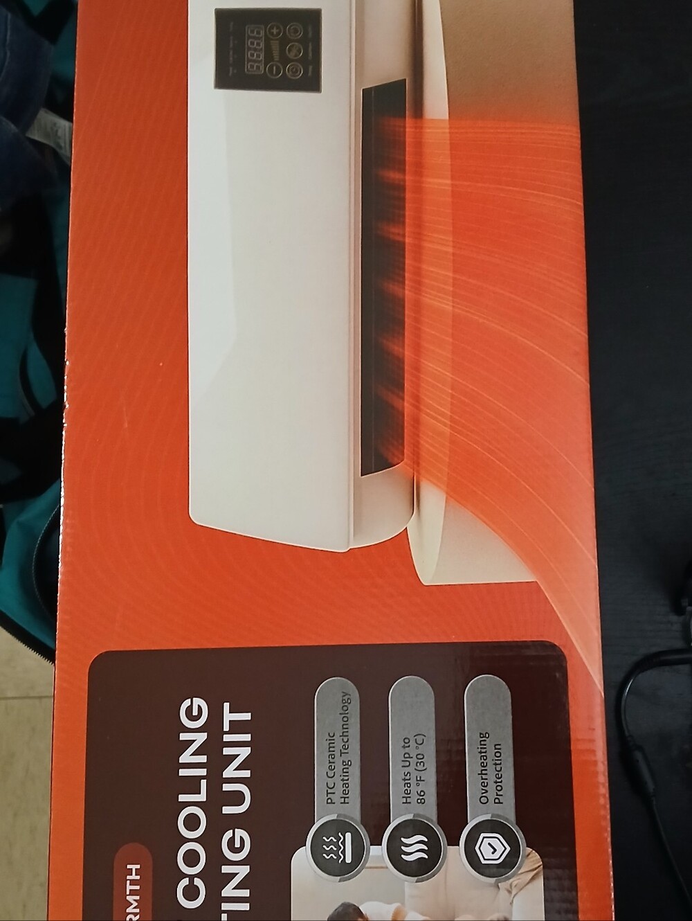White Portable Cooling & Heating Unit with Digital Controls